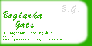 boglarka gats business card